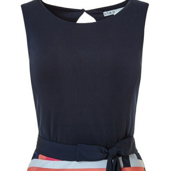 Navy Graphic Printed Maxi Dress - Picture 3 of 4